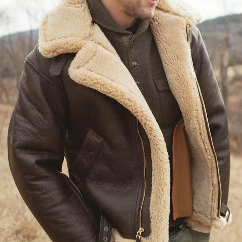 Maverick™ - Veste en cuir Shearling