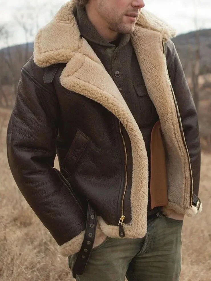 Maverick™ - Veste en cuir Shearling